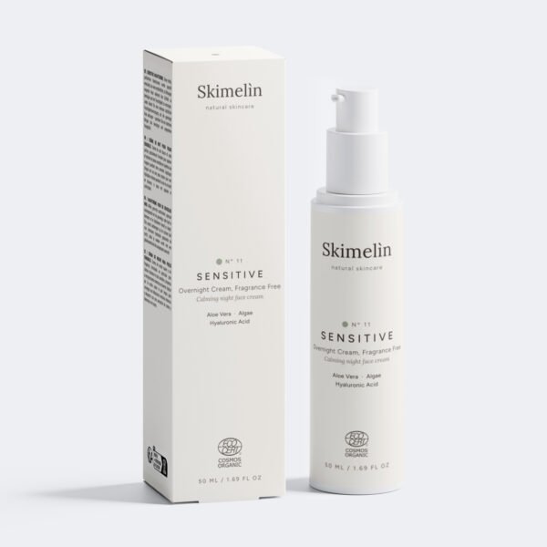 Skimelìn Nº 11 Sensitive – naktinis kremas jautriai odai – COSMOS ORGANIC sertifikuota natūrali kosmetika