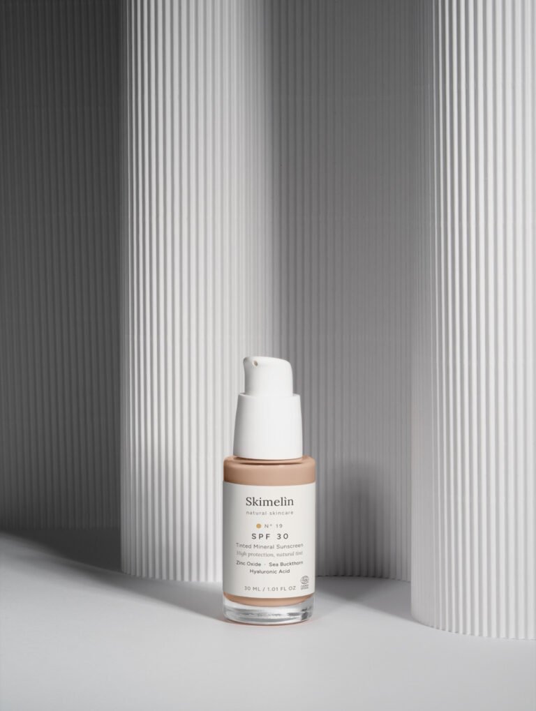 Skimelìn Nº 19 SPF 30 – mineralinis kremas nuo saulės su atspalviu – COSMOS NATURAL sertifikuota natūrali kosmetika – nuotrauka 3