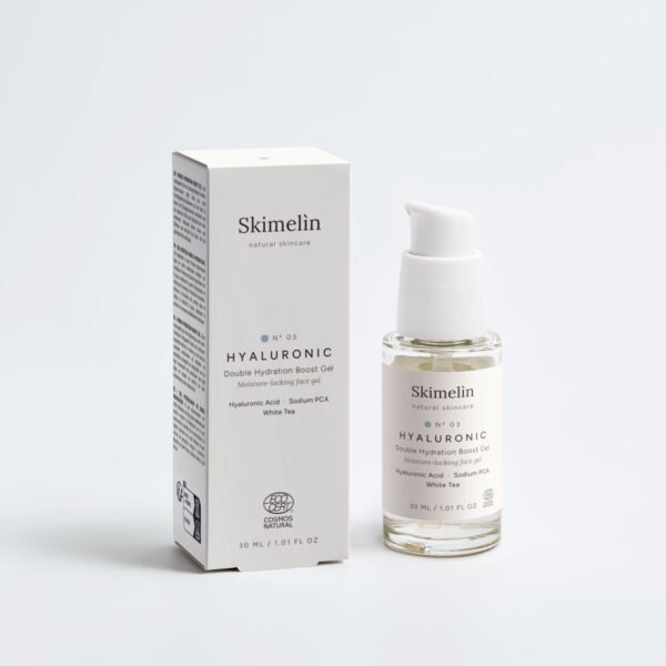 Skimelìn Nº 03 Hyaluronic – drėkinamasis gelis su hialurono rūgštimi – COSMOS NATURAL sertifikuota natūrali kosmetika